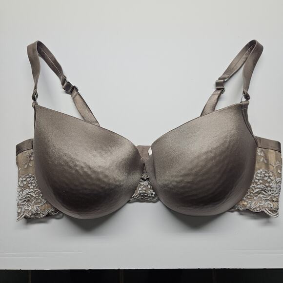 Cacique Other - Cacique Bra 44DD Lightly Lined Full Coverage Taupe Lace Underwire